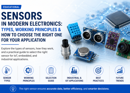 Sensors in Modern Electronics: Types, Working Principles & How to Choose the Right One for Your Application